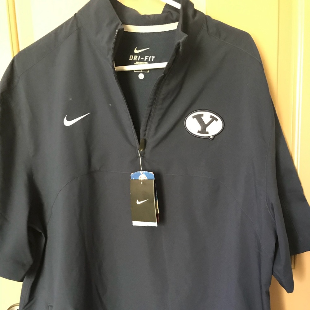 Nike Dri-fit quarter zip short sleeve. BYU tag is now gone. But like New